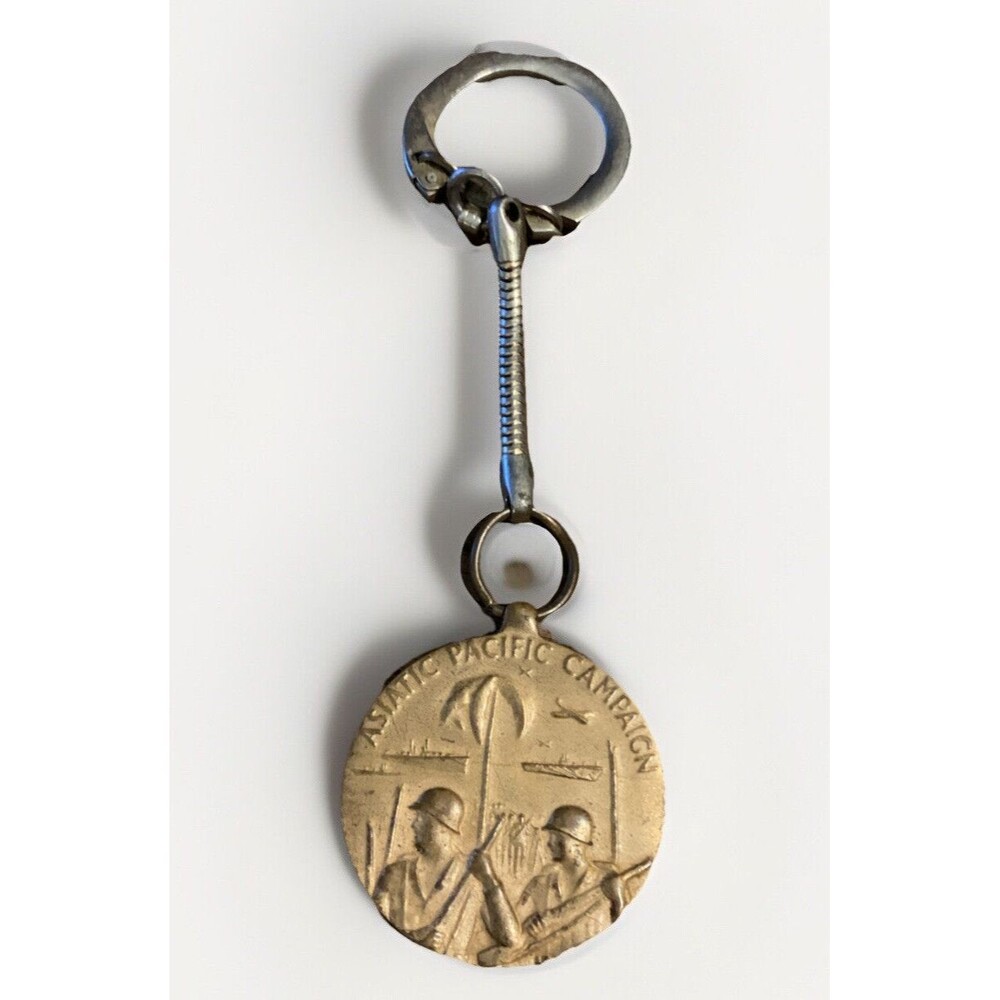 WW II Asiatic Pacific Campaign Military Medal - Keychain - Brass